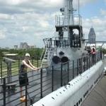We toured the submarine, walking end to end below decks.

