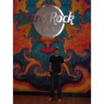 This is one of the few Biloxi photos that we got. This is as far into the casino that Evan could go – outside the gambling door, in a hallway decorated with Rock and Roll memorabilia.